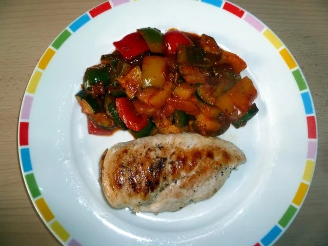 Ratatouille mit Hähnchenbrustfilet - Rezept