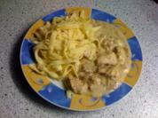 Putenragout in Gorgonzola-Sauce - Rezept