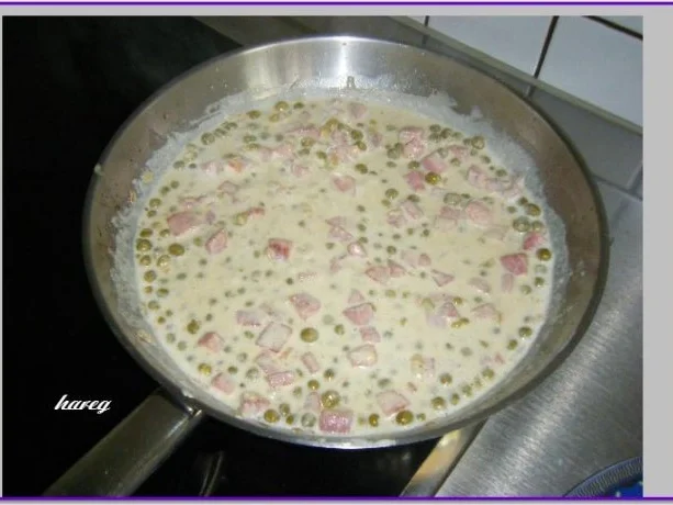 Tagliatelle in Schinken-Sahne-Käse-Soße - Rezept - Bild Nr. 2