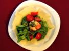 Jakobsmuscheln auf Frühlingssalat im Parmesankorb (John Friedmann) - Rezept