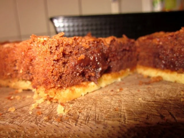 Banana-Brownie mit Zitronen-weiße Schokoladen-Mousse - Rezept - Bild Nr. 3