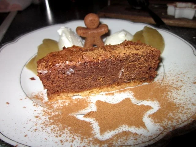 Banana-Brownie mit Zitronen-weiße Schokoladen-Mousse - Rezept