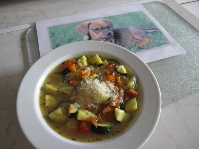 Zucchinisuppe mit Reis - Rezept