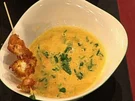 Karotten-Ingwer-Suppe mit Garnelen-Spieß (Christian Kahrmann) - Rezept