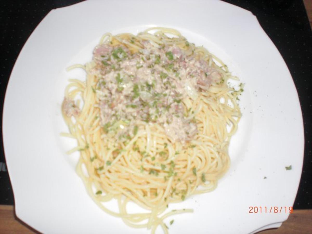 Spaghetti mit Weißwen-Thunfischsauce - Rezept - Bild Nr. 6