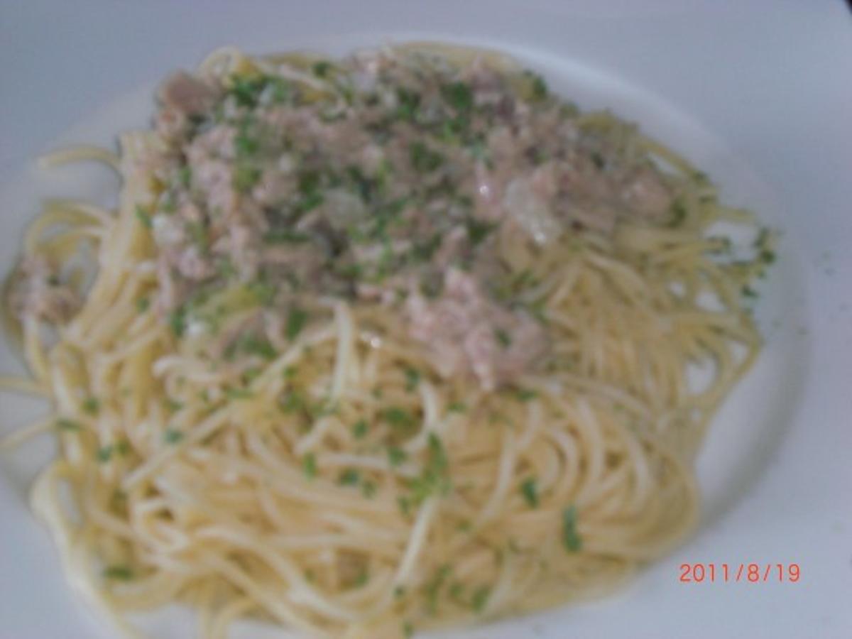Spaghetti mit Weißwen-Thunfischsauce - Rezept - Bild Nr. 7