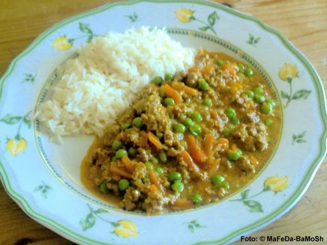 Hackfleisch-Erbsen-Curry - Rezept