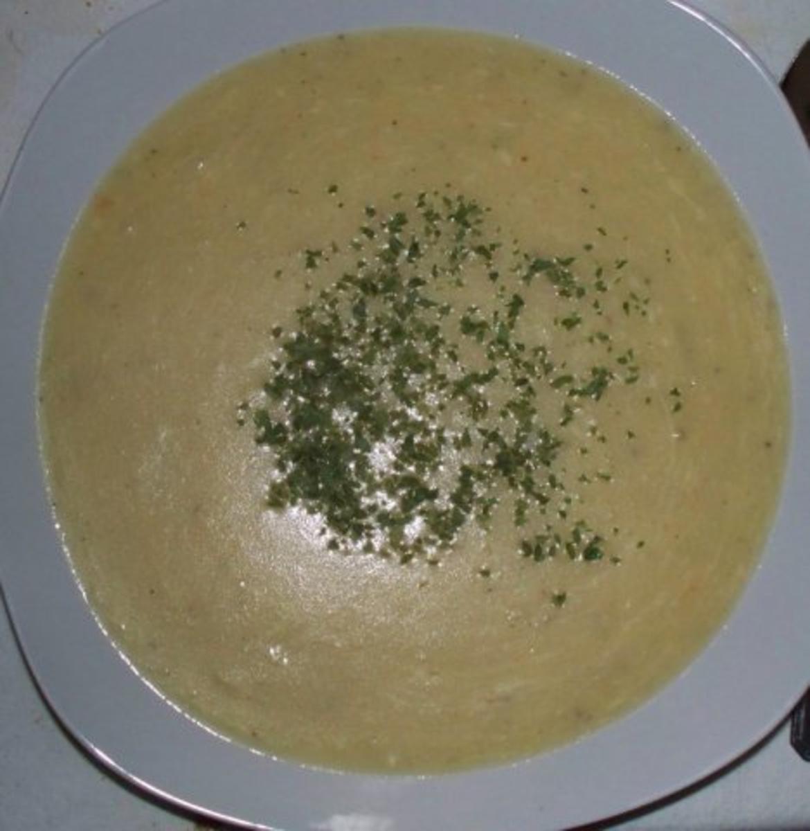 Kartoffel-Lauch-Käse-Suppe für eine(n) - Rezept