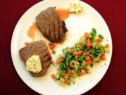 Steaks mit Pfefferbutter und Gurkensalat (Klaus Gronewald) - Rezept - Bild Nr. 9
