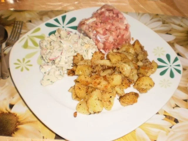 Rezept: Bratkartoffeln mit Sülze Bratkartoffeln mit Sülze - Rezept