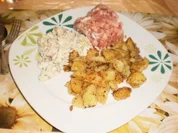 Bratkartoffeln mit Sülze - Rezept