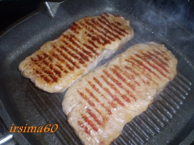 Rumpsteak mit Pfifferlingen und Speckbohnen - Rezept - Bild Nr. 4