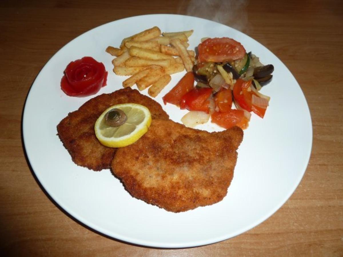 Schnitzel "Wiener Art" mit Ratatouille - Rezept - Bild Nr. 3