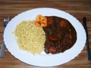 Rinderragout in Chilli - Schoko - Sauce - Rezept