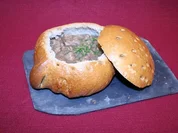 Rezept: Dortmunder Pfefferpotthast in der Brottasse Dortmunder Pfefferpotthast in der Brottasse - Rezept