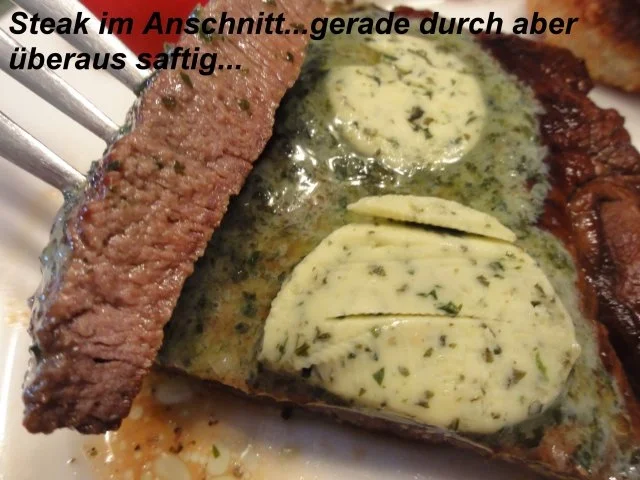 Fleisch:     HÜFTSTEAK mit Kräuterbutter - Rezept - Bild Nr. 2