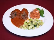 Involtini "Claudia" mit Kartoffelpüree und Zucchinigemüse - Rezept