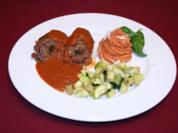 Involtini "Claudia" mit Kartoffelpüree und Zucchinigemüse - Rezept
