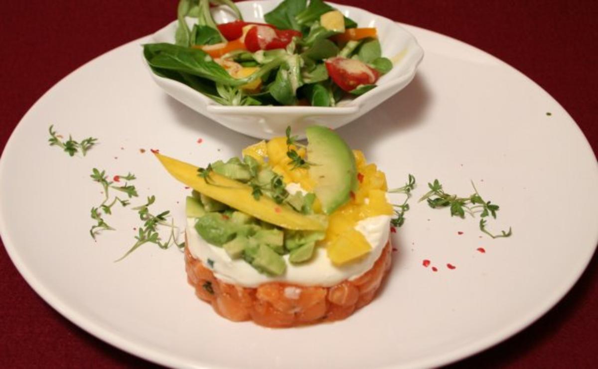 Lachstatar liebt Avocado und Mango - Rezept - kochbar.de