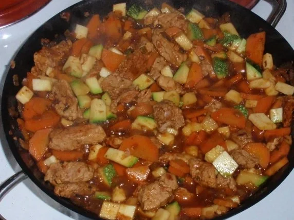 Rezept: Tomatenreis mit Filet-Gemüse-Pfanne Bild Nr. 9 Tomatenreis mit Filet-Gemüse-Pfanne - Rezept - Bild Nr. 9