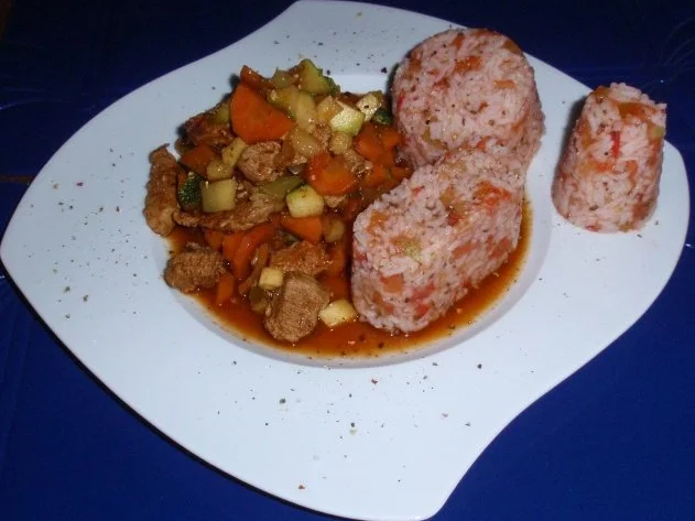 Rezept: Tomatenreis mit Filet-Gemüse-Pfanne Bild Nr. 13 Tomatenreis mit Filet-Gemüse-Pfanne - Rezept - Bild Nr. 13