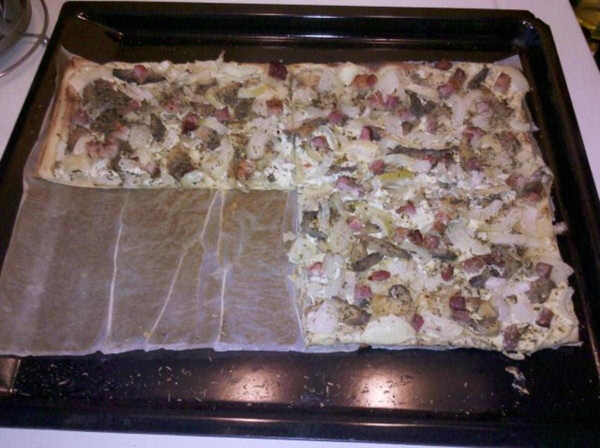 Flammkuchen: Flammkuchen mediteran mit Pilzen - Rezept - Bild Nr. 11