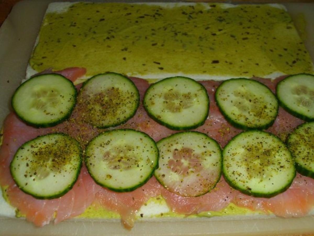 Tramezzini mit Lachs und Gurke - Rezept - Bild Nr. 3