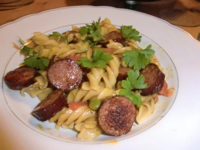 Cabanossi-Nudel-Pfanne mit Gemüse - Rezept