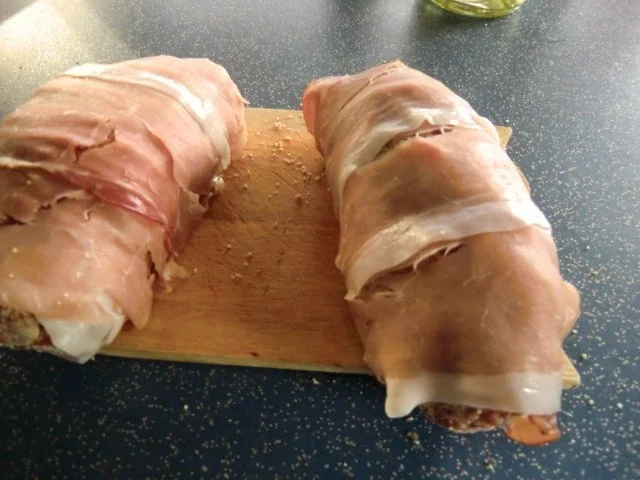 Rezept: Hackbraten mit Paprika im Speckmantel Bild Nr. 4 Hackbraten mit Paprika im Speckmantel - Rezept - Bild Nr. 4