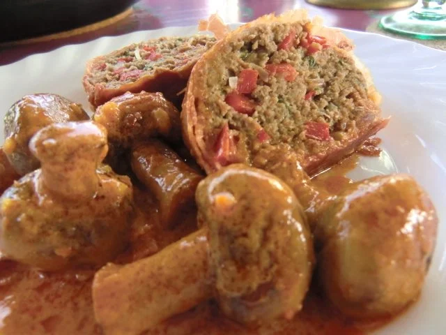 Rezept: Hackbraten mit Paprika im Speckmantel Bild Nr. 7 Hackbraten mit Paprika im Speckmantel - Rezept - Bild Nr. 7