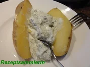 Kartoffel:   BACKKARTOFFEL mit Kräuterdip - Rezept