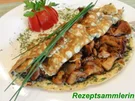 Eier:   KRÄUTER - OMELETT mit Pfifferlingfüllung - Rezept