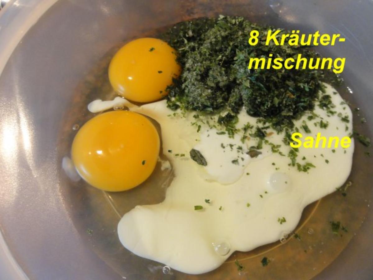 Eier:   KRÄUTER - OMELETT mit Pfifferlingfüllung - Rezept - Bild Nr. 7