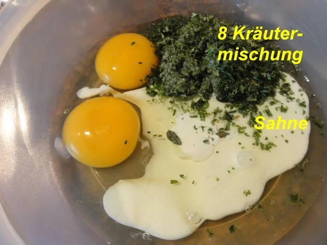 Eier:   KRÄUTER - OMELETT mit Pfifferlingfüllung - Rezept - Bild Nr. 7