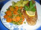 Schollenfilet mit Buttergemüse und Kartoffeln - Rezept