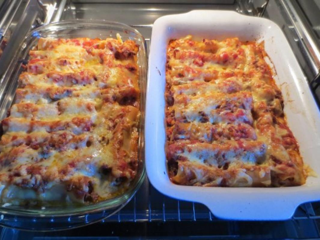 Cannelloni mit Tomaten-Hackfleischfüllung - Rezept mit Bild - kochbar.de