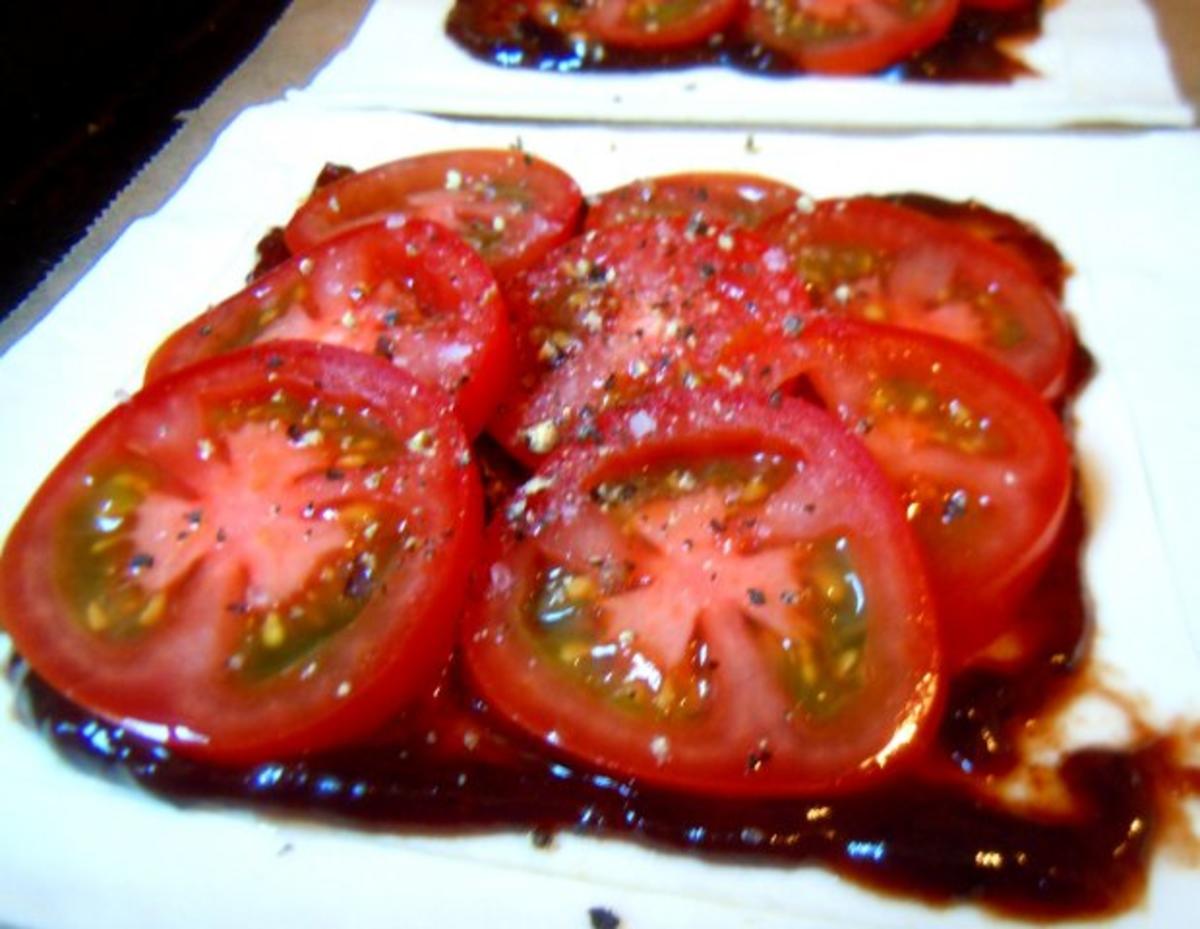 Blätterteig-Tarte mit Tomaten und Ziegenkäse - Rezept - Bild Nr. 4