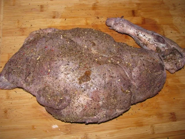 Rezept: Wild: Wildschweinkeule nach Niedertemperaturmethode Bild Nr. 4 Wild: Wildschweinkeule nach Niedertemperaturmethode - Rezept - Bild Nr. 4