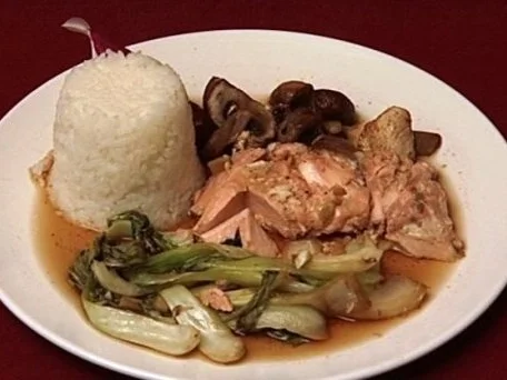 Lachs mit Pilzen und Pak Choi (Felix von Jascheroff) - Rezept