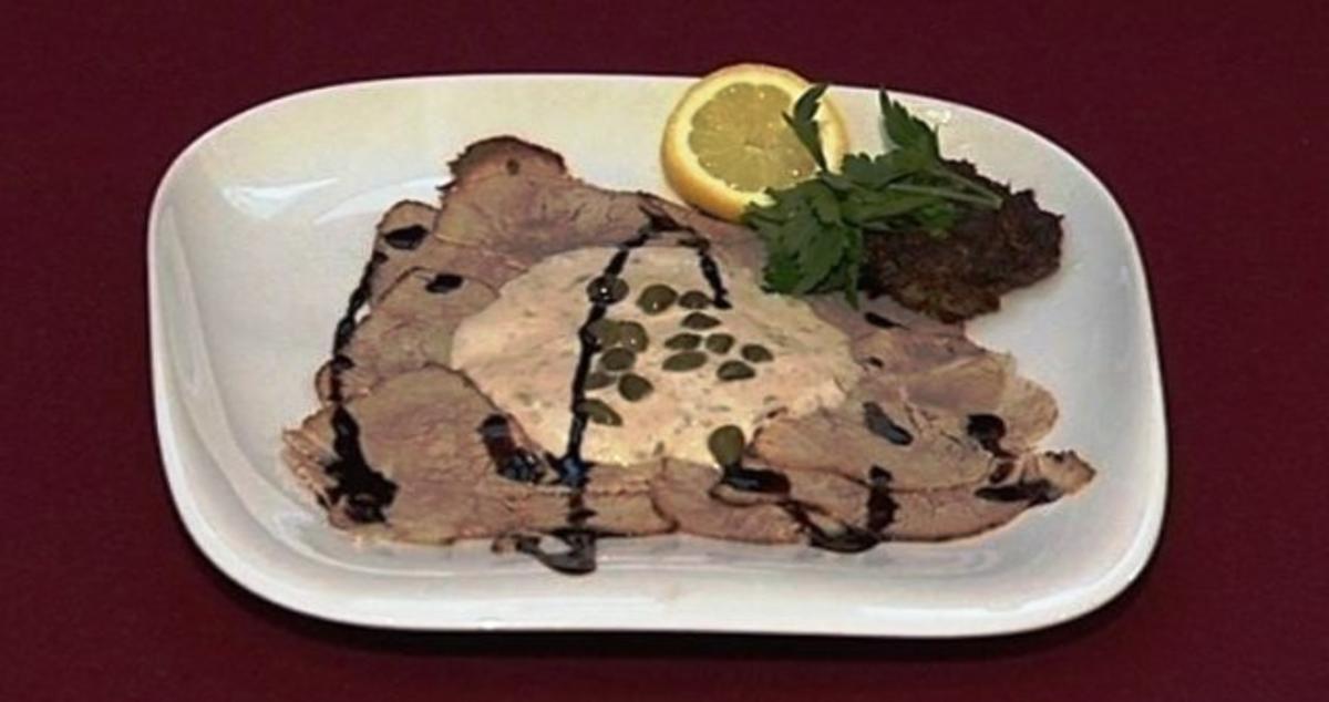 Vitello Tonnato - Kalbsbraten mit Thunfischsoße (Sila Sahin) - Rezept
Von Einsendungen Das perfekte Promi Dinner