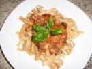 Leber-Hack-Soße mit Nudeln - Rezept