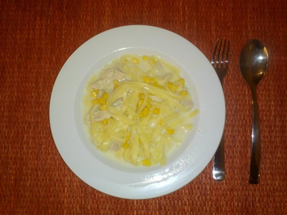 Nudelsuppe mit Geflügel & Mais - Rezept - Bild Nr. 3