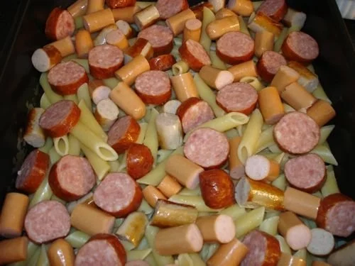 Nudelauflauf mit dreierlei Würstchen - Rezept - Bild Nr. 5