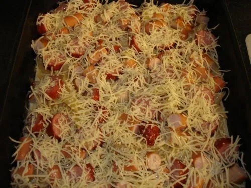 Nudelauflauf mit dreierlei Würstchen - Rezept - Bild Nr. 8