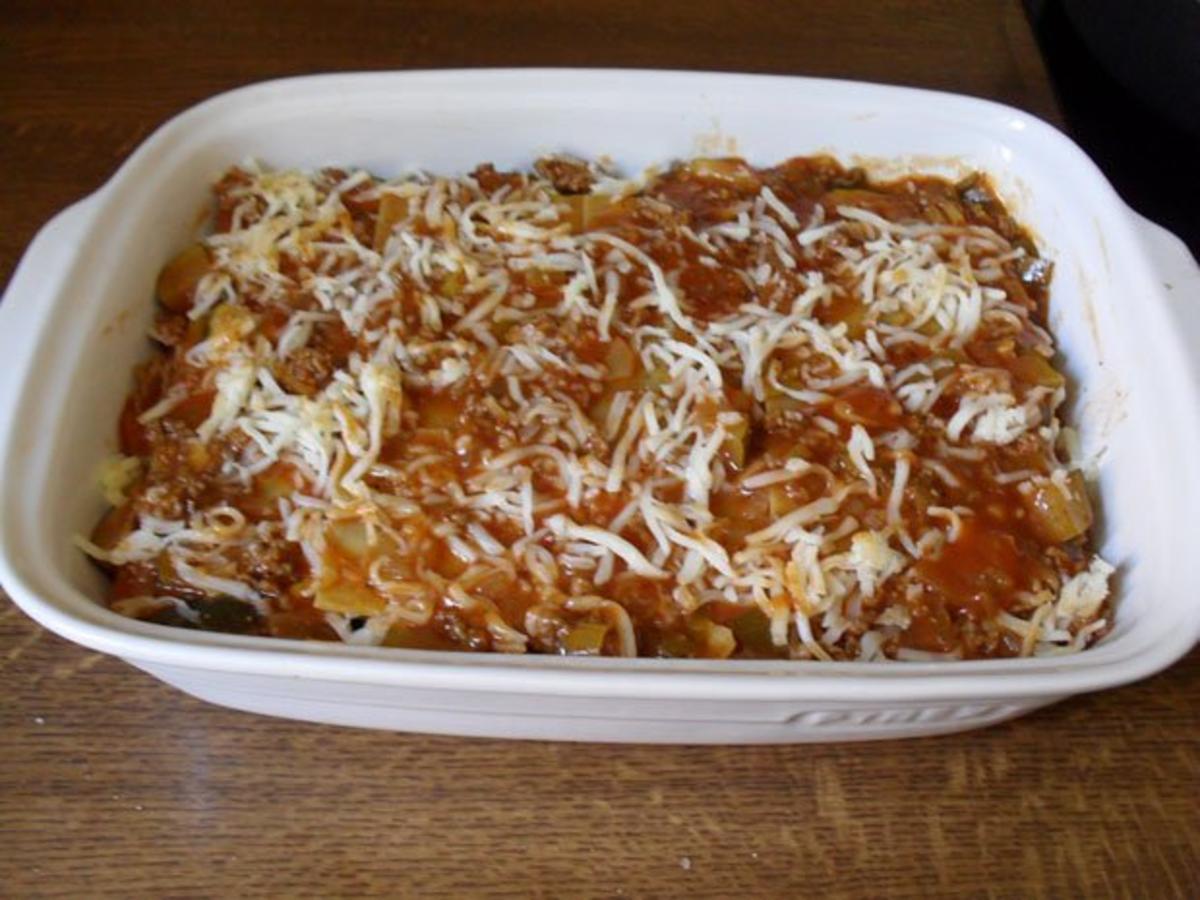 Lasagne mit Zucchini und Auberginen - einfach - 52 kcal/100g