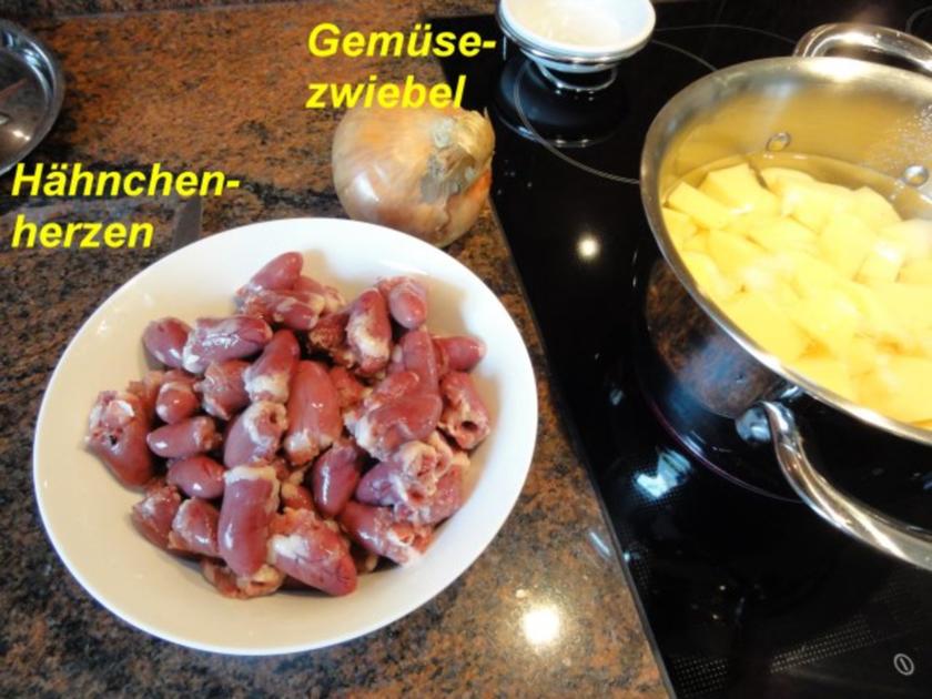 Geflügel: HÄHNCHENHERZEN pikant gebraten - Rezept - kochbar.de