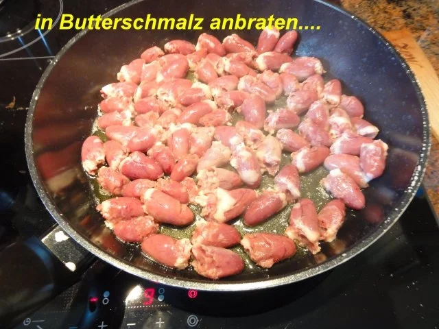 Geflügel:   HÄHNCHENHERZEN pikant gebraten - Rezept - Bild Nr. 4