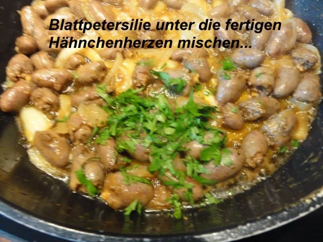 Geflügel:   HÄHNCHENHERZEN pikant gebraten - Rezept - Bild Nr. 7