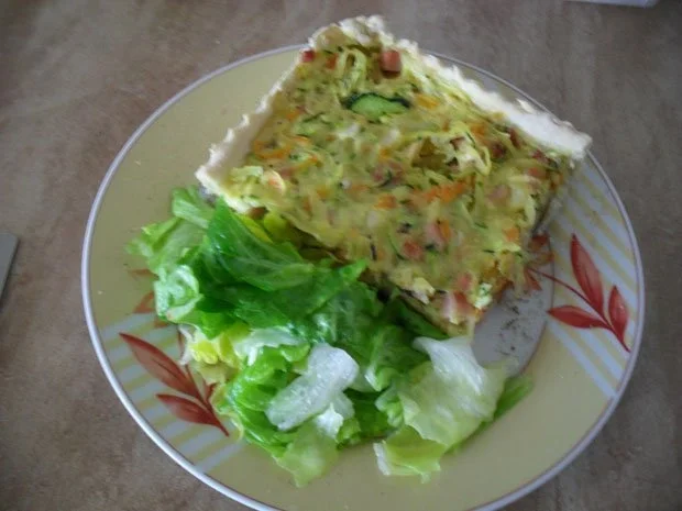 Zucchini-Kartoffelkuchen mit Schinken etc. - Resteverwertung - Rezept - Bild Nr. 8