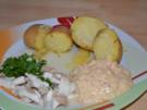 Forelle mit Backkartoffeln und Radieschen-Dip - Rezept